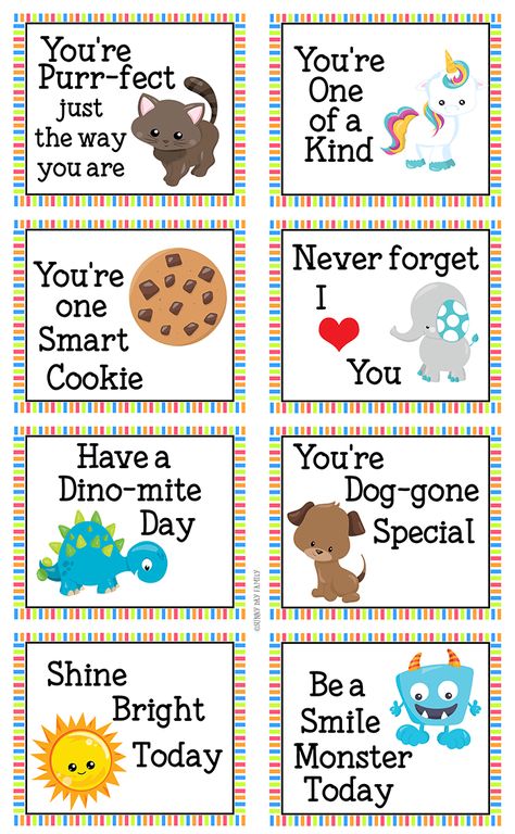 Encouraging Lunch Box Notes for Little Kids | Free Printable American ExpressDinersDiscoverJCBMasterCardPayPalSelzVisa School Lunch Hacks, Free Printable Lunch Box Notes, Lunch Hacks, School Lunch Notes, Lunch Box Notes For Kids, Notes For Kids Lunches, Motivational Planner, Kids Lunch Box Notes, Lunchbox Notes For Kids