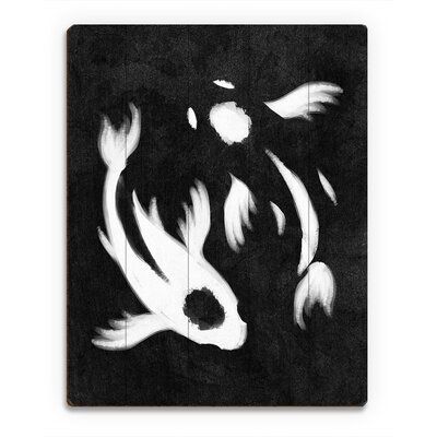 Tela, Black And White Painting Ideas, Yin Yang Koi, Koi Painting, Black Canvas Paintings, White Canvas Art, Small Canvas Paintings, Wood Prints, Graffiti Wall Art