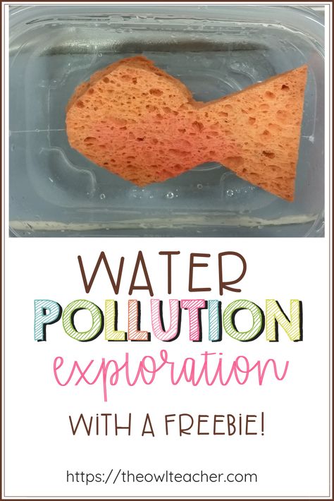 Teaching science is a fun and engaging activity with this science experiment! Check out this idea on how to help students explore pollution for Earth Day or any science lesson! Environmental Science Lessons, Pollution Activities, Earth Science Projects, Owl Teacher, Earth Science Activities, Fish Activities, Science Lesson, Earth Day Activities, Water Pollution