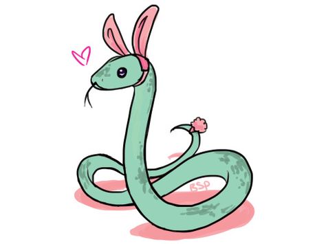 Uses cute harmless looking cartoon images of snakes Falco Pellegrino, Cartoon Snake, Snake Drawing, Cute Snake, Drawing Cute, Cute Reptiles, Snake Art, Animale Rare, Bunny Ears