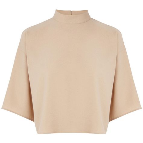 Warehouse High Neck Satin Back Top ($15) ❤ liked on Polyvore featuring tops, t-shirts, shirts, crop tops, cream, boxy t shirt, cream shirt, boxy crop tee, t shirts and crop top Satin T Shirt, High Neck Shirts, Beige Crop Tops, Shirts Crop Tops, Cream Crop Top, Cream T Shirt, Beige T Shirts, Boxy Crop Top, Fotografi Digital