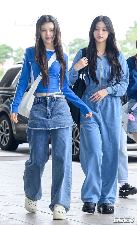 Airport Fashion Kpop, Fashion Chingu, Jeans Street Style, New Jeans Style, All Jeans, Icn Airport, August 17, New Jeans, 인물 사진