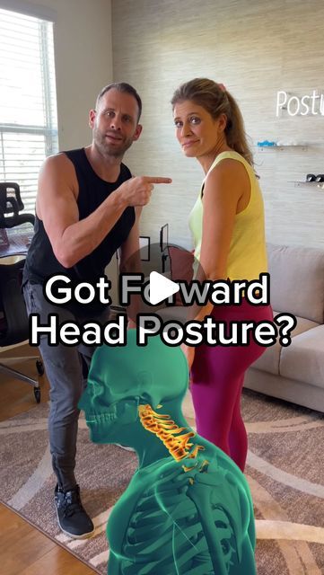 Michael Boshnack on Instagram: "For every inch of Forward Head Posture, it can increase the weight of the head on the spine by an additional 10 pounds!  HOW HEAVY IS YOUR HEAD?  Get more gentle exercises with full-length beginner friendly home workout routines download the Posture Guy Mike app!  Tap the link in my profile bio @postureguymike to start a free trial today!  #postureexercises #posturematters #forwardheadposture #badposture #betterposture #neck #neckpain #exercisetips #mobility #flexibility #selfcaretips #healthandbeauty #wellness" Neck Stretches For Posture, Head Forward Posture, Posture Guy Mike, Mid Back Exercises At Home, Neck Posture Exercises, Improve Posture Exercises, Exercise Posture, Neck And Shoulder Stretches, Neck Exercise