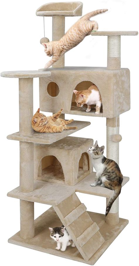 Cool Cat Trees, Cat Tree House, Small Condo, Pet Play, Cat Activity, Cat Tree Condo, Cat Bed Furniture, Indoor Cats, Cat Condo