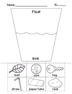 Science Pack for Preschool & Kindergarten Science Craft Preschool, Enrichment Activities Kindergarten, Worksheets Science For Kindergarten, Things That Float And Sink In Water, Fun Kindergarten Science Experiments, Kindergarten Science Project Ideas, Kindergarten Crafts Educational, A Projects For Preschool, Float Sink Preschool