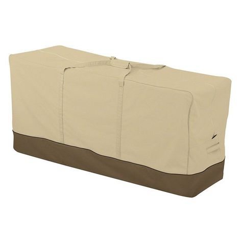 Classic Accessories Veranda Patio Oversized Cushion and Cover Storage Bag Patio Furniture Cushion Storage, Patio Cushion Storage, Patio Cushion Covers, Cushion Storage, Outdoor Furniture Covers, Veranda Patio, Patio Furniture Cushions, Outdoor Chair Cushions, Patio Furniture Covers