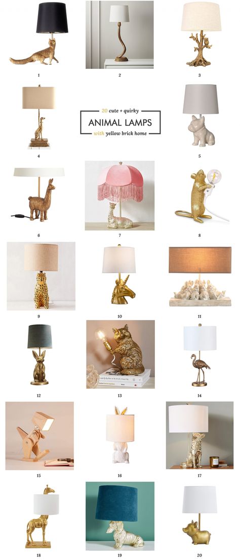 Animal Table Lamps, Quirky Lamps Diy, Kids Room Table Lamp, Table Lamp Kids, Whimsical Table Lamp, Wierd Lamps, Eclectic Table Lamp, Quirky Home Decor Diy, Kids Lamp Diy