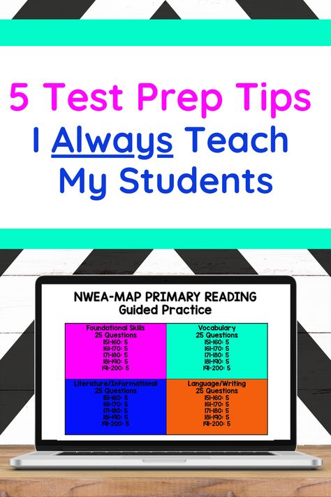 Test Prep Skills - probably the last thing we want to be teaching, but having a set routine for problem solving is very important! Here are the five steps I want every student to know (plus how we practice them)! #testprep #nwea #maptest Map Test Prep, Nwea Map Practice 2nd Grade, Nwea Map Practice, Nwea Map Testing, Map Testing, State Testing Prep, Nwea Map, Test Prep Activities, 3rd Grade Fractions