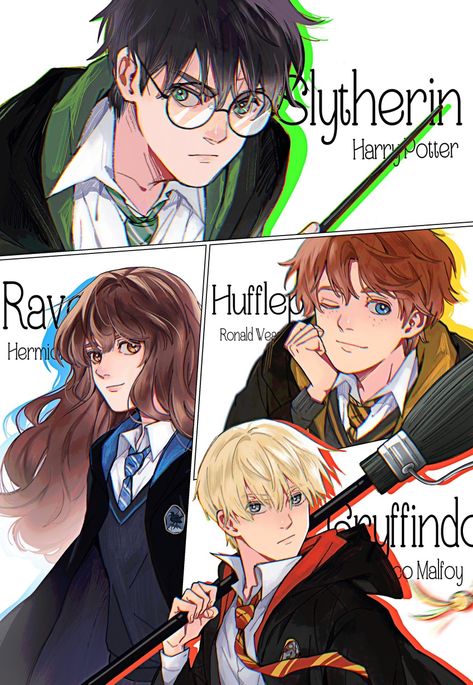 Draco Malfoy Harry Potter, Hermione Draco, Hermione Granger Harry Potter, Ron Hermione, Harry Potter Ron Weasley, Harry Potter Illustrations, Gay Harry Potter, Harry Potter Ron, Desenhos Harry Potter