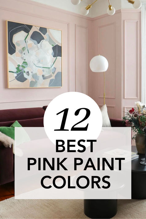best pink paint colors Shades Of Pink Wall Paint, Behr Pink Elephant, Sherwin Williams Blush Pink Paint Colors Bedroom, High Gloss Pink Walls, Pastel Pink Paint Colors, Behr Beloved Pink, White Wall Pink Trim, Paisley Pink Benjamin Moore, Innocence Paint Color