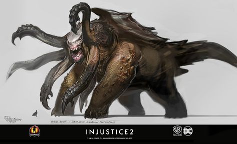 ArtStation - BIG MONSTER!, Justin Murray Big Monster, Injustice 2, Beast Creature, Kaiju Art, Cool Monsters, Giant Monsters, Kaiju Monsters, Fantasy Beasts, Alien Concept Art