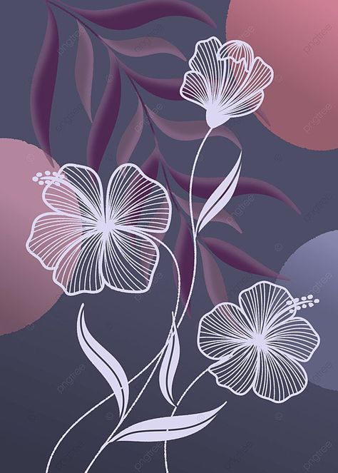 Boho Art Ideas, Boho Designs Art, Art Background Ideas, Canvas Painting Flowers, Line Art Painting, Boho Art Painting, Art Deco Flowers, Beautiful Gradient, Background Painting