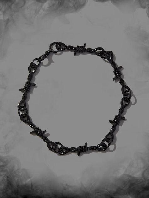 Soft Goth Jewelry, Stuff From Shein, Grunge Bracelets, Goth Bracelets, Black Accessories Jewelry, Gothic Accessories Jewellery, Masculine Accessories, Black And Silver Jewelry, Punk Jewellery