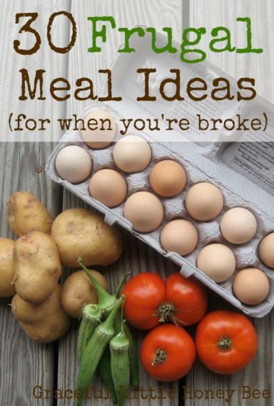 These inexpensive meal ideas will get you through when your wallet is empty! Freezer Meals, Inexpensive Meals, Cooking On A Budget, Frugal Meals, Cheap Eats, Budget Friendly Recipes, Cheap Meals, Budget Meals, Meal Ideas