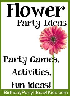 Flower themed birthday party ideas, party games, activities, food, favors, decorations, invitations and more fun ideas! #flower #birthday #party #ideas Flower Party Craft, Flower Bday Decorations, Flower Theme Food Ideas, Pin The Flower On The Stem Game, Flower Themed Birthday Party Activities, Daisy Party Games, Flower Themed Activities, Flower Games Party, Garden Party Games For Kids