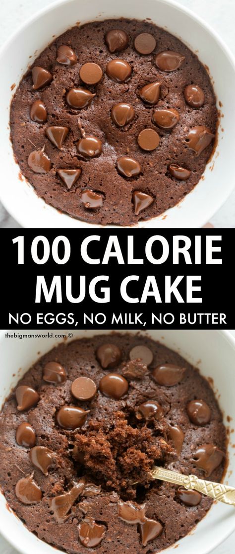 100 Calorie Mug Desserts, 100 Calorie Chocolate Cake, What To Make With Cake Flour, Low Calorie Desserts Mug Cakes, Low Calorie Chocolate Desserts Easy, Milk Free Mug Cake, Mug Cakes No Egg, Easy Simple Sweet Treats, Easy Desserts With No Milk