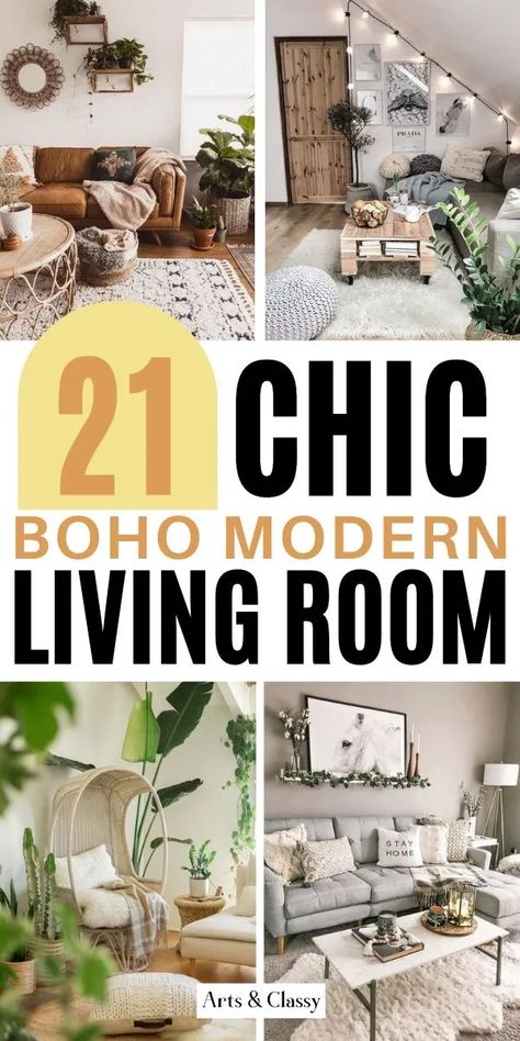 Living Room Decor Cozy Modern Chic, Apartment Inspiration Boho Chic, Natural Boho Living Room Decor, Boho Living Room Simple, Modern Boho Plant Decor, Boho Living Room Inspiration Chic, Boho White Living Room, Boho Living Room Decor On A Budget, Bohemian Living Room Inspiration