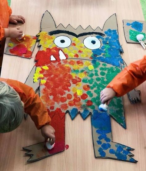 Ms. Martina Mifsud | Kinder 2.1 Colour Monster, Aktiviti Tadika, Monster Nursery, العمل الجماعي, Emotions Preschool, Monster Activities, Emotions Activities, Monster Craft, Monster Crafts