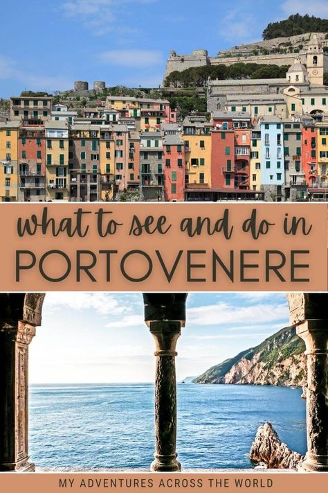 Are you visiting the Cinque Terre? Make sure to visit Portovenere! Read this post for the best things to do in Portovenere Italy and for tips to plan your trip via @clautavani Cinque Terre, Portovenere Italy, Cinque Terra, Colorful Town, Best Places In Italy, Italy Culture, Italy Beaches, Cities In Italy, Oceania Travel