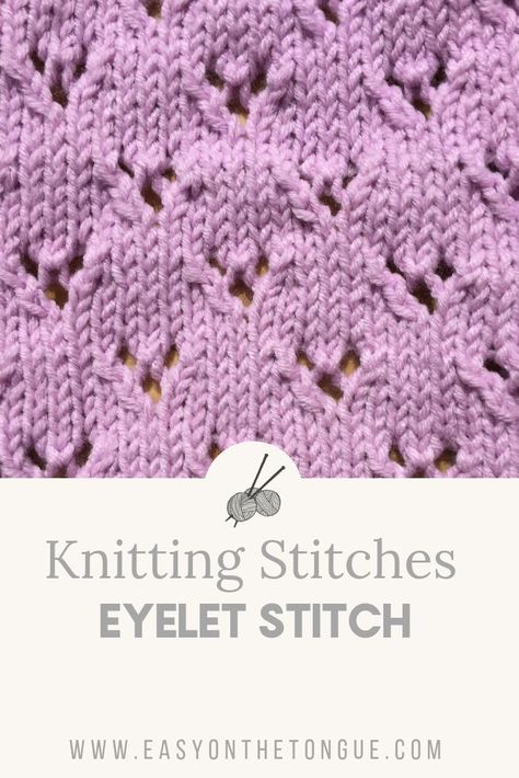 A lacy eyelet stitch - it was supposed to be the Tulip Stitch but I omitted one eyelet and now you have just a stitch! Easy enough for the beginner and lovely to be added to anything. In the post, you'll get the free pattern to knit a scarf for a little girl. #knittingstitches #knittingpattern Eyelet Knitting Stitches, Scarf Knit Pattern, Tulip Stitch, Eyelet Stitch, Scarf Free Pattern, Blanket Squares, Knitting Projects Free, Lacy Scarf, Knitting Top