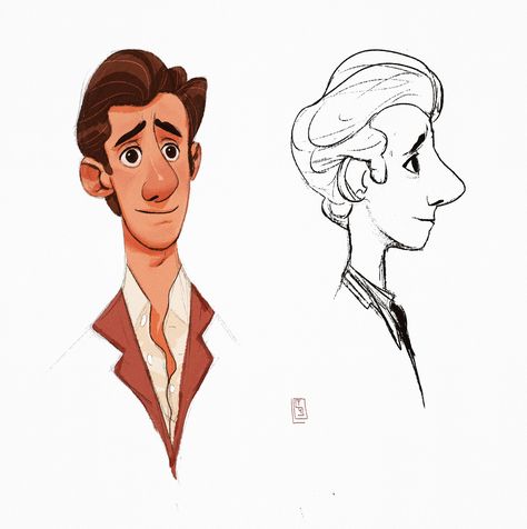 ArtStation - Will, Antoine Guth Disney Character Reference, Disney Style Illustration, Lanky Character Designs, Animation Art Sketches Cartoons, Character Illustration Male, Male Character Drawing, Mother Character Design, Disney Character Design, Disney Style Drawing