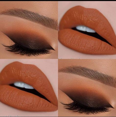 Fall Fairy Makeup Autumn, Fall Glam Makeup Looks, Orange And Gold Makeup Looks, Orange And Brown Eyeshadow Looks, Orange Eyeshadow Makeup Looks, Orange Brown Makeup Looks, Orange Fall Eyeshadow Looks, Orange Wedding Makeup, Blush Eyeshadow Looks