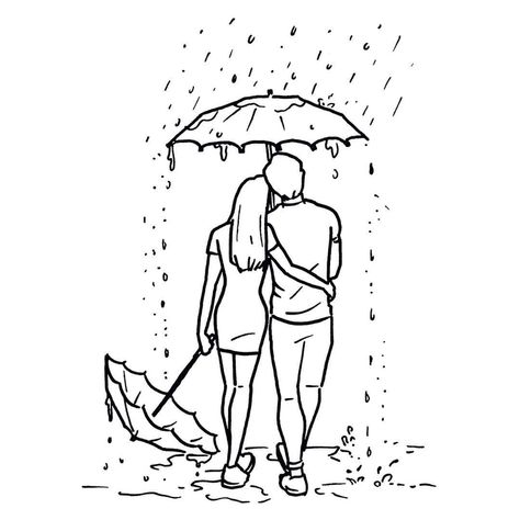 Drawings About Love, Cute Drawings Of Love, 심플한 그림, Couple Sketch, Siluete Umane, Girl Drawing Sketches, Line Art Design, Cute Couple Drawings, Outline Drawings