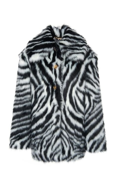 Printed Faux Fur Coat by Versace | Moda Operandi Versace Coat, Versace Fashion, Boujee Outfits, Winter Chic, Versace Collection, Future Outfit, Versace Outfit, Faux Fur Coat, Coat Fashion