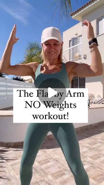 Cara Metz | The Flabby Arm No Weights Workout! 🔥  Are you a beginner or don’t have any hand weights but still want to tone your arms? Try this! ... | Instagram How To Tighten Arm Flab, Arm Fat Exercises Without Weights, Fast Arm Toning Workout, Arm Workout Women Over 50, Arm Exercises No Weights, Inner Arm Exercises For Women, Arm Circles Workout, Arm Workout Women Videos, No Weights Arm Workout