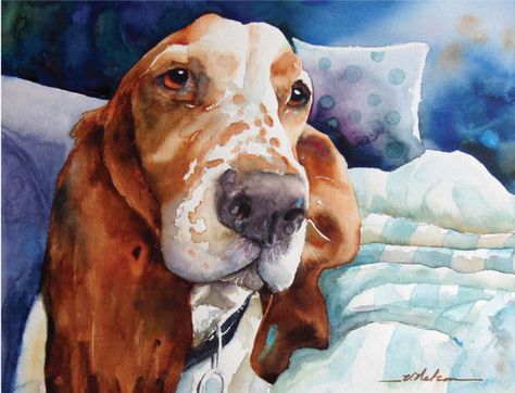 It’s a Dog’s Life: Expressive Pet Portraits - Artists Network Watercolor Pet Portraits, Watercolor Dog, Watercolor Artists, Animal Projects, Art Instructions, Dog Paintings, Basset Hound, Watercolor Animals, Dog Portraits