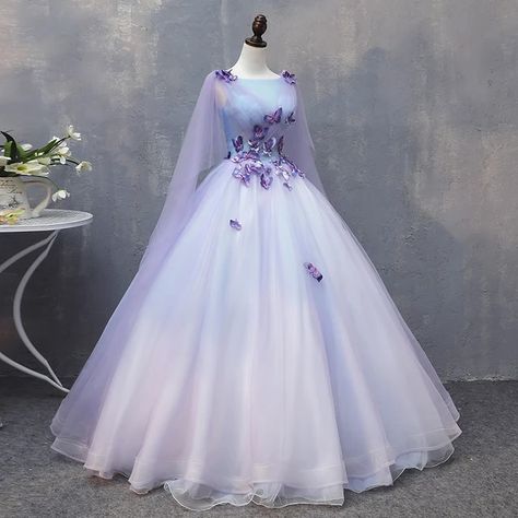 Medieval Dress, Gaun Tulle, Glamouröse Outfits, Lavender Butterfly, 파티 드레스, Princess Ball Gowns, فستان سهرة, Fantasy Gowns, Pretty Prom Dresses