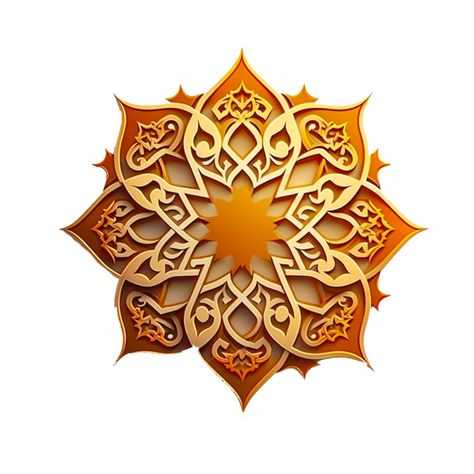 Islamic Png Image, Islamic Pattern Design, Islamic Mandala, Png Islamic, Islamic Png, Mandala Png, Doodle Art Flowers, Arabesque Pattern, Golden Pattern