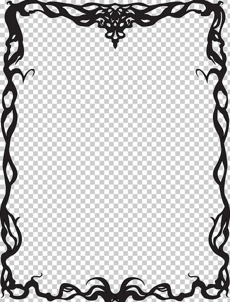 Intricate Border Design, Gothic Frames And Borders, Gothic Border Frames, Gothic Frame Png, Art Nouveau Frames And Borders, Gothic Design Graphic, Cool Borders Design, Gothic Frame Drawing, Floral Border Design Frames