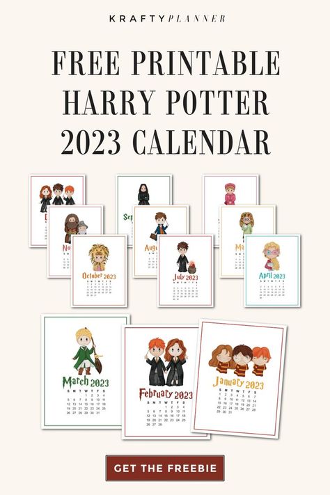Free Printable Harry Potter 2023 Calendar
Hey, hey all you #PotterFans! Today I have a fun Harry Potter 2023 Calendar for you. think this would be perfect in a child's bedroom, playroom, or even a library or classroom. Molde, Organisation, Harry Potter Calendar 2023, Free Calendar 2023 Printable, Hailey 2023, Wizard Fanart, Harry Potter Calendar, Free Printable Harry Potter, Harry Potter Classes