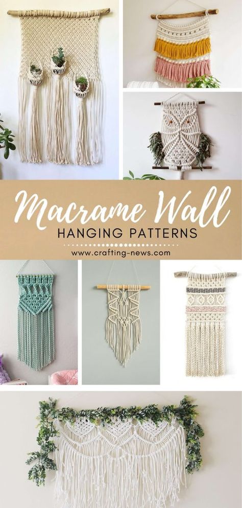 Large Macrame Wall Hanging Tutorial, Large Macrame Wall Hanging Diy, Free Macrame Patterns Tutorials, Large Macrame Wall Hanging Pattern, Macrame Wall Hanging Pattern Free, Macrame Wall Hanging Pattern, Vintage Macrame Patterns, Macrame Wristlet, Wall Macrame