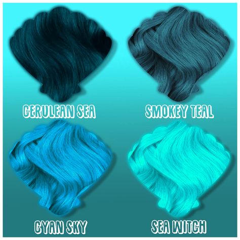 Sea Blue Hair Colour, Teal Hair Dye On Brown Hair, Ocean Colored Hair, Turquoise Hair Color Ideas, Deep Teal Hair, Brown Hair With Turquoise Highlights, Sea Hair Color, Blue Turquoise Hair, Brown And Turquoise Hair