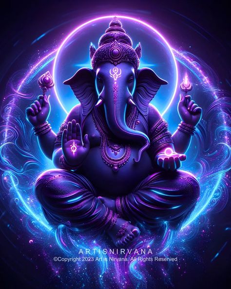 Vighnaharta Ganesha teaches us that every challenge is a hidden gift. Embrace life's twists and turns, for within them lie opportunities for growth. Just as Ganesha's elephant head symbolizes intellect and wisdom, let curiosity guide you and fearlessness propel you towards your dreams!🕉✨ Have a awesome day, Ganpati Happy Moreya!🙏🕉✨ Share on Story! Follow me 👉 @artisnirvana for Daily God posts! Don't repost without proper credits.🤨 #ganesha #ganesh #ganpati #bappa #ganpatibappamorya #bappamo... Have A Awesome Day, Arte Ganesha, Ganesha Elephant, Lord Wallpapers, Shiva Lord, Elephant God, Shiva Painting, Shiva Lord Wallpapers, God Shiva
