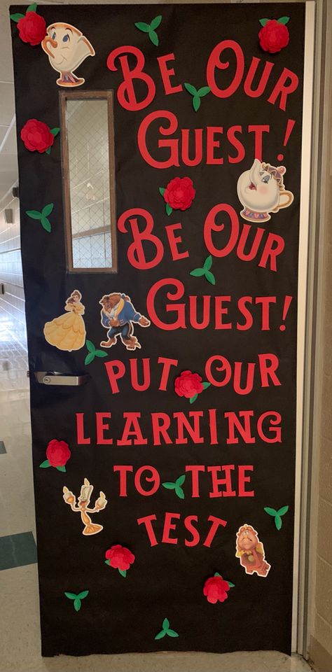 Fairytale Theme Classroom Door, Disney Themed Elementary Classroom, Once Upon A Time Classroom Door, Disney Doors Classroom, Disney Classroom Ideas Bulletin Boards, Mickey Classroom Door, Disney Themed Daycare Room, Disney Themed Library, Disney Door Decorating Contest