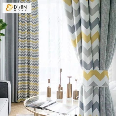 (ad) Bedroom Curtains - Made To Measure Curtains Curtain Designs Living Room Modern, House Curtains Ideas Living Room, Geometric Curtains Living Room, Drawing Room Curtains Ideas, Curtains Living Room Modern Window, Curtain Inspiration Living Room, Beautiful Curtains Living Room, Modern Bedroom Curtain Ideas, Stylish Curtains Living Rooms