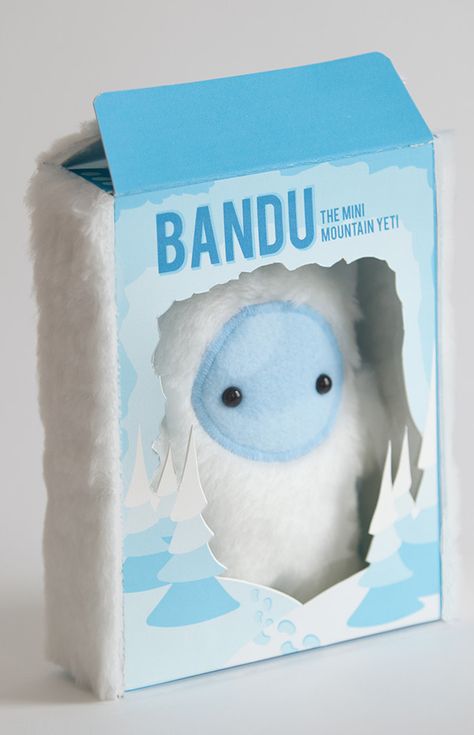 Bandu, the Mini Mountain Yeti Package Design on Behance Kids Package Design, Kids Packaging, Kids Package, Clever Packaging, Diy Toy Storage, Trendy Toys, Baby Products Packaging, Toy Packaging, Cool Packaging