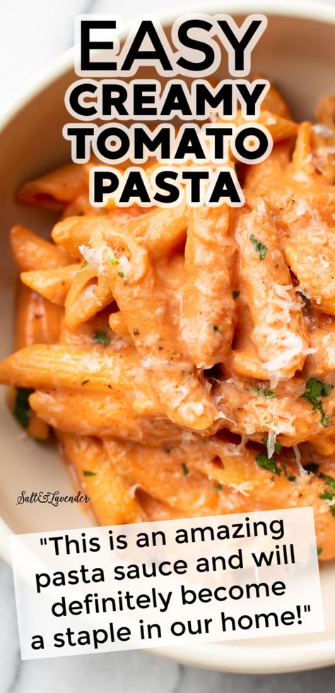 Easy Creamy Tomato Pasta, Creamy Tomato Pasta Recipes, Pasta Sauce Recipes Easy, Beef Noodle Stir Fry, Beef Chow Mein, Creamy Tomato Pasta, Noodle Stir Fry, Fettucine Alfredo, Creamy Pasta Recipes