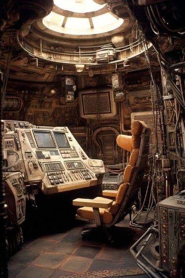 bbrothertedd Spacecraft Interior Concept Art, Cyberpunk Spaceship Interior, Used Future Aesthetic, Nasa Punk Ship, Sci Fi Ship Interior Layout, Space Cargo Ship Concept Art, Spaceship Interior Design Concept Art, Sci Fi Mechanic Aesthetic, Nasapunk Art