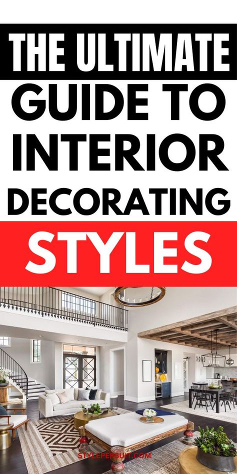 Interior design styles encompass a wide range of aesthetics and approaches to decorating spaces, each with its own unique characteristics and influences. Whether you're drawn to sleek modern designs, cozy rustic atmospheres, or elegant classical elements, understanding different interior design styles can help you create the perfect ambiance in your home. Here's a comprehensive guide to some of the most popular interior design styles: Classic Decorating Ideas For The Home, How To Mix Vintage And Modern Decor, Complete Home Interior Design, Casual Elegance Decor, Types Of Design Styles Interior, Home Interior Decoration Ideas, Decorating Styles Examples, Simple Modern Interior Design, European Eclectic Interior Design