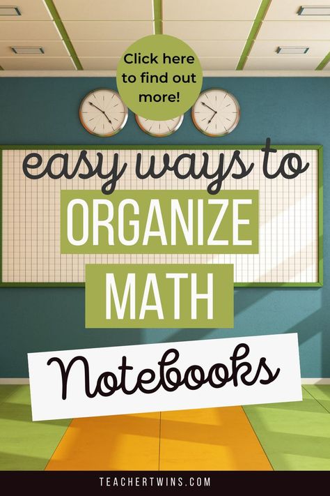 Need ideas on how to organize your students math notebooks next year? Check out this blog for some ideas! Click to find out more! Student Supply Organization, Math Notebook Cover, Classroom Organization High School, Bilingual Classroom Decor, Junior High Math, Math Binder, Spiral Math, Maths Activities Middle School, Math Pages