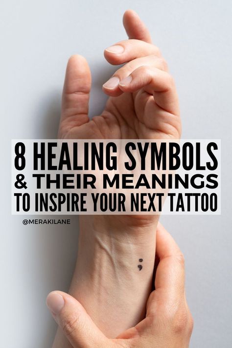 8 Healing Tattoo Ideas for Women Overcoming Trauma | If you're looking for symbols and designs that represent healing from past trauma to inspire your next tat design, this post has lots of ideas to help. We explain the meaning behind 8 healing symbols -- semicolon, 'this too shall pass' quote, phoenix, moth, anchor, heartbeat, feather, and the self-love symbol. We've also curated 3 different tattoo designs and placement ideas for each of these symbols to help you in the design process. Healer Tattoo, Self Love Symbol, Symbole Tattoo, Passing Quotes, Moving On Tattoos, Empowering Tattoos, 42 Tattoo, Tato Dengan Makna, Sun Hair