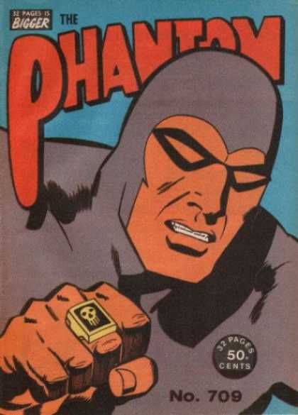 The Phantom - Ring - Disguise - No 709 - 50 Cents Indrajal Comics, Phantom Comics, Rock N Roll Art, Retro Comic, Pulp Art, The Phantom, Classic Cartoons, Comic Book Covers, Vintage Comics