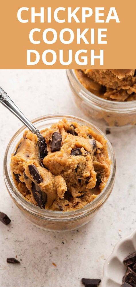 Vegan Cookie Dough Chickpea, Chickpea Flour Cookie Dough, Chickpea Cookie Dough No Peanut Butter, Edible Chickpea Cookie Dough, Chickpeas Cookie Dough, Chickpea Edible Cookie Dough, Chic Pea Cookie Dough, Healthy Cookie Dough Chickpeas, Chickpea Protein Cookie Dough