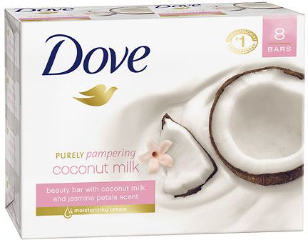 Dove Purely Pampering Beauty Bar Coconut Milk, Jasmine Petals, 8 pk Cocnut Milk, Dove Purely Pampering, Milk Beauty, Dove Bar Soap, Dove Bar, Coconut Flower, Dove Soap, Coconut Soap, Scent Bars