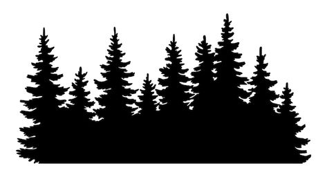 Vector fir trees silhouette coniferous s... | Premium Vector #Freepik #vector #pine-forest #forest-silhouette #forest-trees #scenery Evergreen Tree Silhouette, Black Tree Silhouette, Natal, Pine Forest Silhouette, Fir Tree Silhouette, Pine Tree Silloutes, Pine Tree Silhouette Svg Free, Forest Tree Silhouette, Simple Pine Tree Silhouette