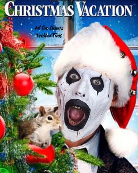 Terrifier 2, Christmas Horror Movies, Creepy Doll Halloween, Horror Christmas, Art The Clown, Christmas Horror, Scary Christmas, Horror Movies Funny, Scary Films